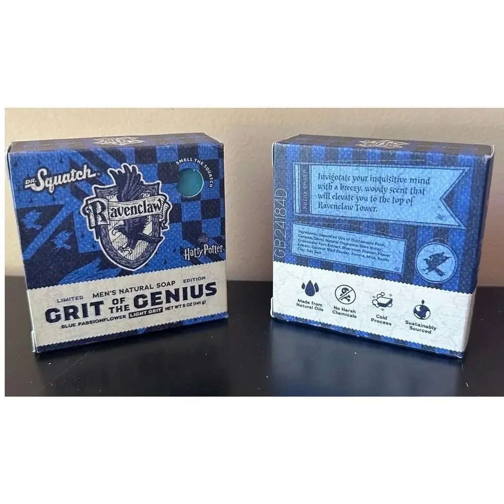Dr. Squatch Harry Potter Soap Set‎ Hufflepuff Ravenclaw 2pk 5oz NEW